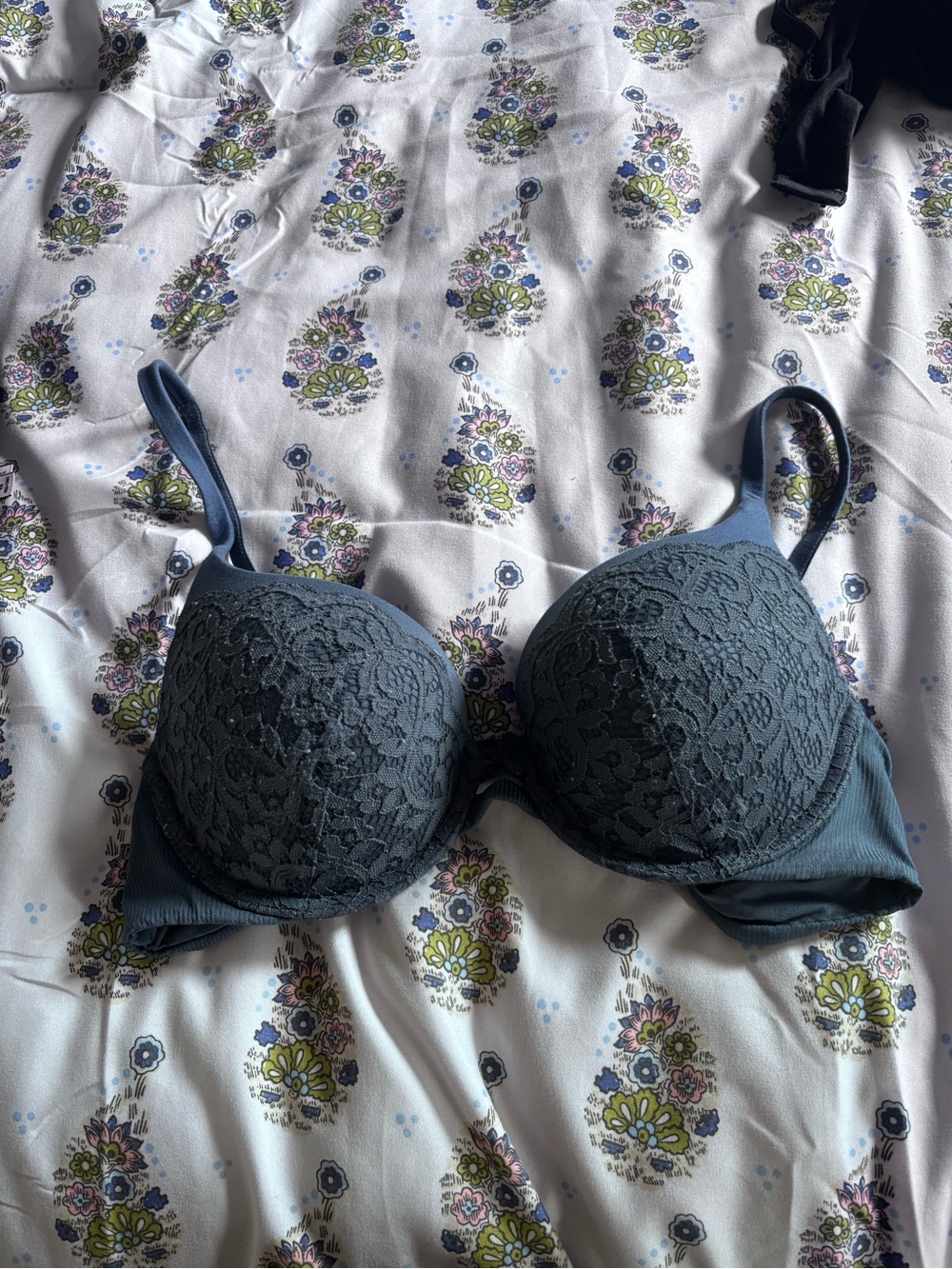 Victoria's Secret Lace Padded Bra in Slate Blue